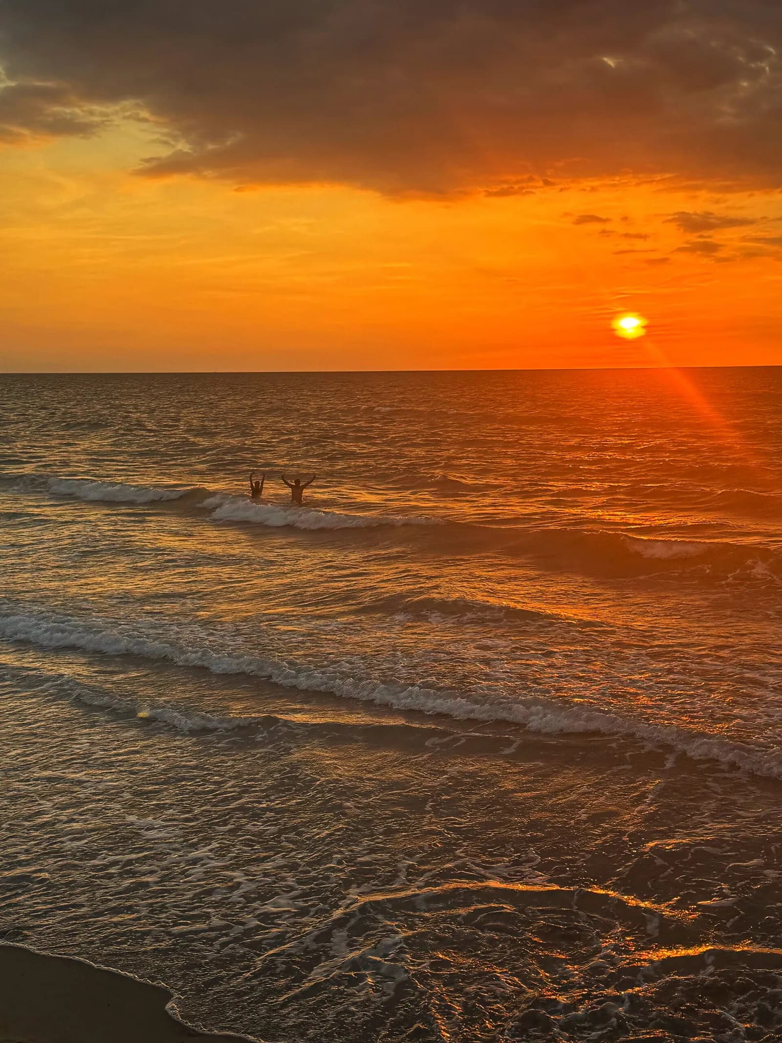 Golden hour on the shore